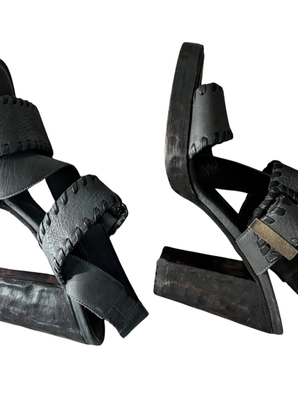 Women’s Black Platform Block Heel Sandals